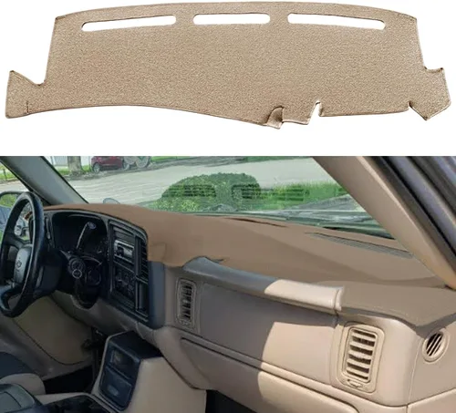 Vista 20 de Cubierta de tablero compatible con Chevy Chevrolet Silverado 1500 LT/WT 2500HD 3500HD 2007-2013, alfombra de tablero de GMC Sierra 2007-2013