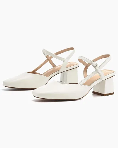 Vista 4 de Rilista Zapatos de tacón bajo y grueso para mujer, tacón cuadrado cerrado, para boda, fiesta, vestido