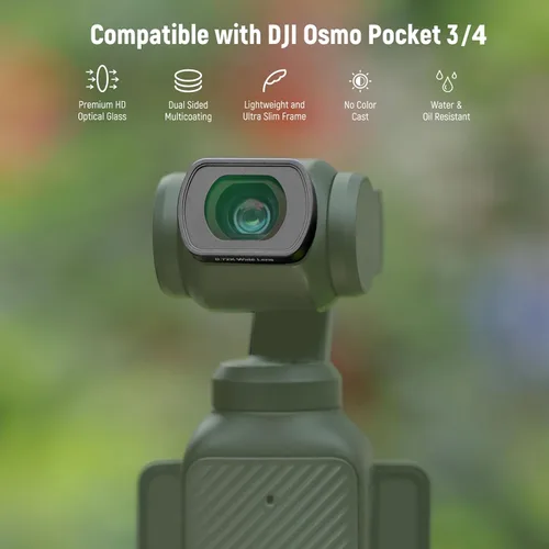 Vista 2 de NEEWER Juego de Filtro ND Magnético Compatible con DJI Osmo Pocket 3 Combo de Accesorios para Creadores, ND Variable ND2-32 de Neblina Negra