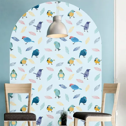 Vista 15 de Ambiance Sticker Papel pintado no tejido con frescos gigantes pre-pegados de montaña escandinava Ziska etiqueta decorativa H 60 x L 35.4 in