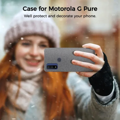 Vista 2 de Funda de absorción de golpes para Motorola G Pure con protector de pantalla de vidrio templado, protección completa para Moto G Pure Drop Funda