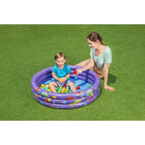 Vista 8 de Bestway Piscina Hinchable Infantil 3 Aros con Bolas 102x25 cm +2 Años Interior y Jardin 52466