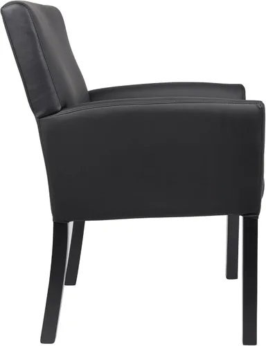 Vista 9 de Boss Office Products Executive Box - Silla con brazo con acabado de caoba en color negro