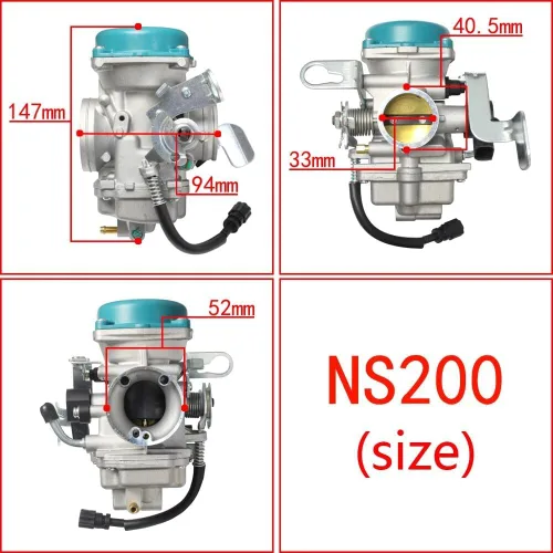 Vista 2 de Carburador para Bajaj Pulsar 200NS NS200 (BS3, 2012-16) motocicleta 200cc DTSi BS-3 Motor