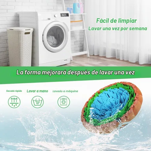 Vista 5 de Vivifying Tapete de olfateo para perros, tapete de alimentación de premios ajustable para comer lentamente y mantenerse ocupado, juguetes