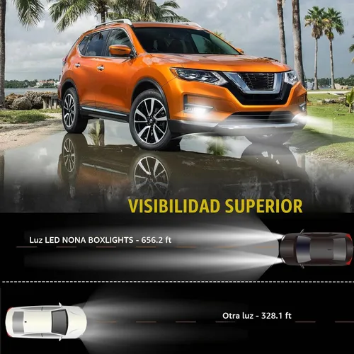 Vista 6 de Luces antiniebla LED para parachoques de Nissan Rogue 2017-2020 con DRL e intermitentes