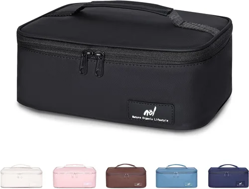 Vista 30 de NOL Natural Organic Lifestyle Bolsa de almuerzo pequeña Mini lonchera Bolsa de almuerzo aislada para hombres/mujeres A prueba de fugas Bolsa térmica