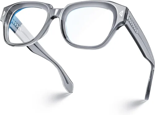 Vista 8 de VISOONE Lightweight TR90 Square Frame Gaming Anti Glare Computer Glasses Verde albahaca