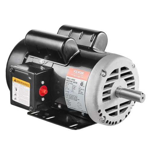 Vista 11 de VEVOR Motor Eléctrico de Compresor de Aire de 2 HP, 115/230V, 20/10 Amperios, Marco 56 3450 RPM, Eje Claveado de 5/8 Pulgadas, Longitud de Eje