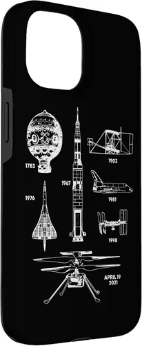 Vista 3 de iPhone 15 Ingenuity Mars Helicopter Histórica Primera Evolución de Vuelo Caso