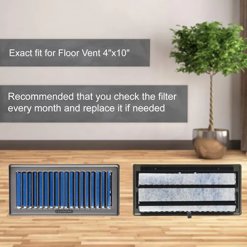 Vista 2 de Paquete de 12 filtros de aire para ventilación de piso MERV 8 (4 x 10 pulgadas)