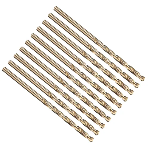 Vista 256 de PATIKIL Broca Jobber de 0.039 in, vástago recto M35 cobalto 5% acero de alta velocidad 135° acabado dorado para metal duro de acero inoxidable - 2