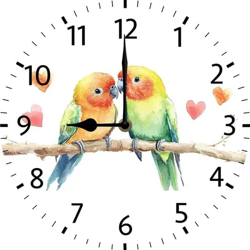 Vista 10 de Reloj de pared de pájaro para decoración de pared, funciona con pilas, sin tictac, silencioso, de cuarzo, analógico, rústico, estilo rural, redondo