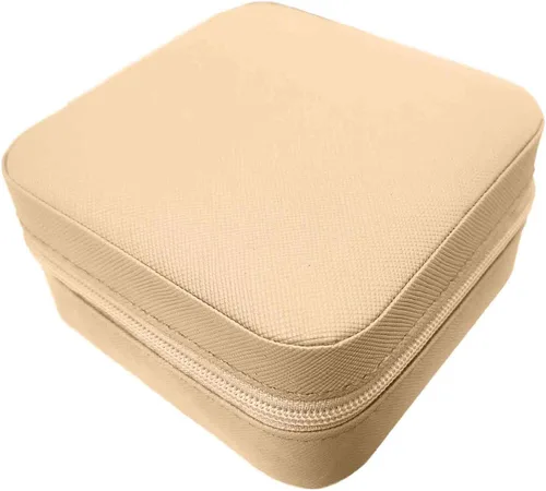 Vista 7 de Jemjosh Joyero pequeño de viaje, mini joyero portátil de cuero, organizador de anillos, estuche organizador de anillos, cajas de regalo para niñas