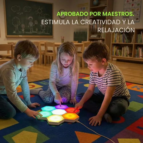 Vista 6 de Emberela HEXlights - Luces sensoriales para niños, 7 unidades, luces LED