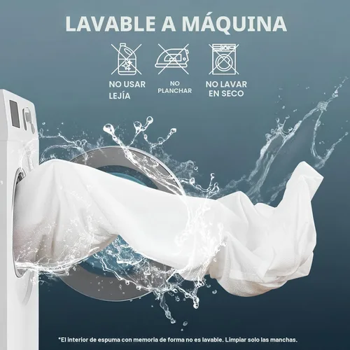 Vista 4 de OhGeni Cubrecolchón de espuma viscoelástica individual XL de 2 pulgadas con funda, funda de cama suave con base antideslizante, mejorado con gel