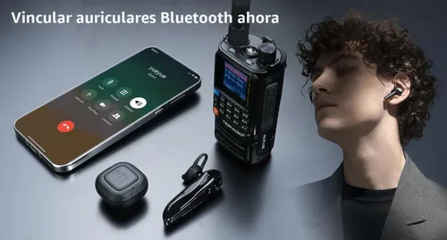 Vista 12 de TIDRADIO TD-H3 Plus - Radio de mano con auriculares, Bluetooth conectable, actualización web, programación inalámbrica APP PC, Walkie Talkies