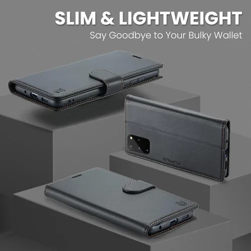 Vista 3 de FLIPALM - Funda tipo cartera para Samsung Galaxy S20+/S20 Plus de 6.7 pulgadas, color negro