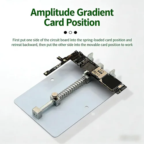Vista 13 de MAGIKON Soporte para PCB, abrazadera de metal blanco ajustable para soldadura