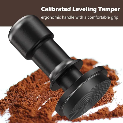 Vista 4 de PUSEE Tamper Espresso de 58 mm para Café Espresso, Tamper Espresso Calibrado Premium de 30 lb con Carga de Resorte, Tamper de Molienda de Base