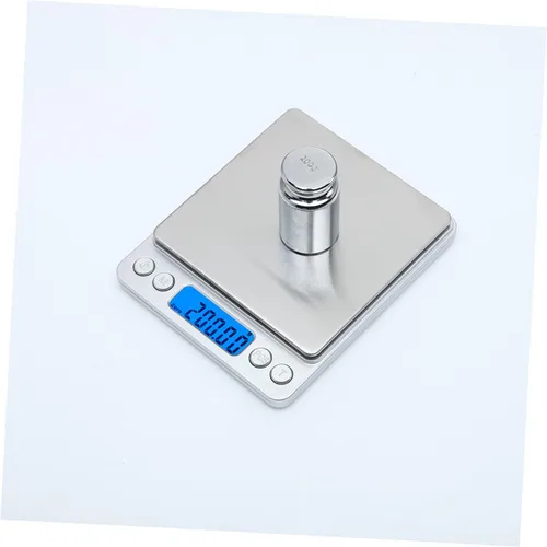 Vista 8 de Báscula digital de cocina de acero inoxidable de alta precisión para alimentos con pantalla LCD retroiluminada, función de apagado automático