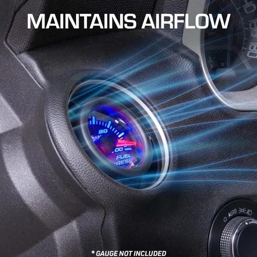 Vista 4 de GlowShift Cápsula de ventilación negra de calibre único compatible con Chevrolet Chevy Camaro SS LT LS 5ª generación 2010-2015 – Plástico ABS