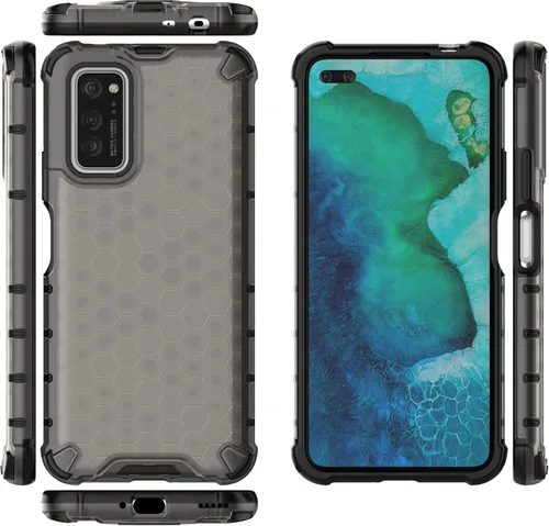 Vista 141 de Pzwoxukhov Funda compatible con Huawei Nova 3i, compatible con Huawei P Smart+ 2018 Honeycomb Anti-Drop Shock-Absorbing Case Negro