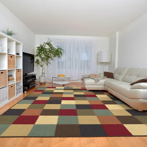 Vista 54 de Ottomanson Alfombras de 5 x 6 pies 6 pulgadas para sala de estar, alfombra de área para dormitorio, antideslizante, duradera y grande para zonas
