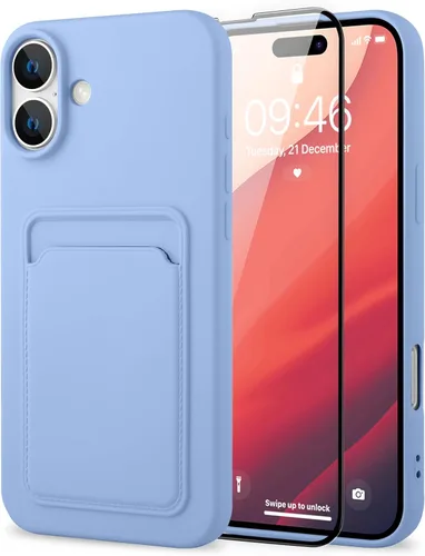 Vista 50 de MZELQ Compatible con iPhone 11 Funda TPU Soporte para Tarjetas Cubierta de Billetera, Protección de Cámara + Protector de Pantalla Funda Suave