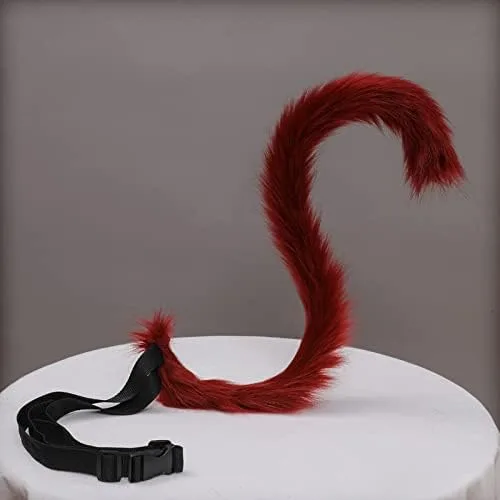 Vista 4 de Juego de 2 diademas largas de cola y orejas de gato, accesorios para disfraz