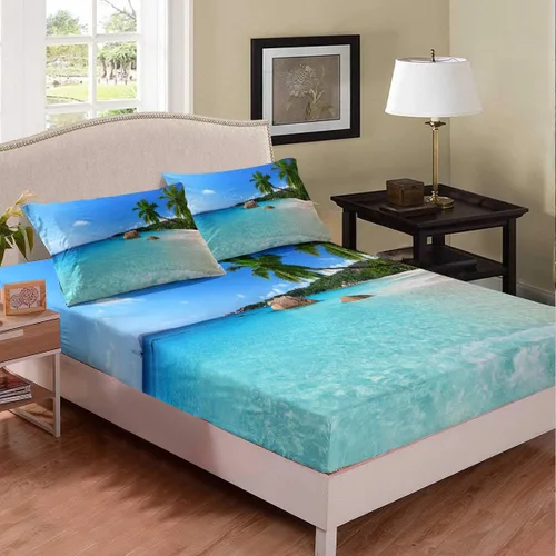 Vista 25 de Ropa de cama de 2 piezas, estilo rústico de granja, juego de ropa de cama para adolescentes y adultos, sábanas bajeras, ropa de cama ajustable Multi