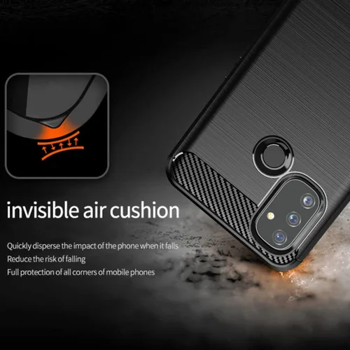 Vista 7 de Funda para OnePlus Nord N100, OnePlus N100 BE2013, funda de fibra de carbono a prueba de golpes, resistente a los arañazos, TPU suave, funda