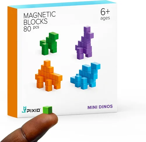 Vista 15 de PIXIO Mini Safari - Bloques magnéticos Juguetes de construcción en Pixel Art Style - Artes y manualidades Juguetes para niños - Bloques