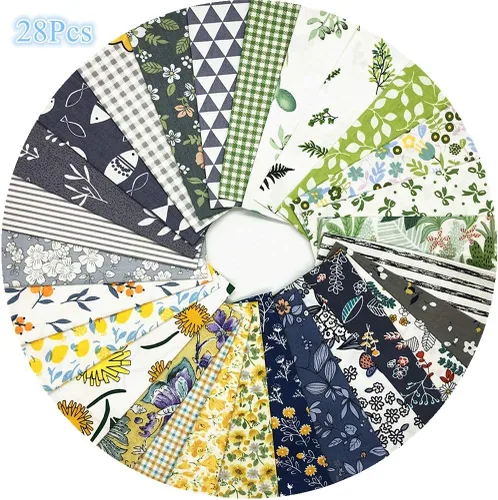 Vista 3 de SZRUIZFZ Paquete de tela de algodón precortada de 12 x 12 pulgadas, cuadrados para manualidades, costura, álbumes de recortes, cuadros de tela