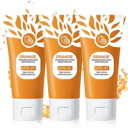Vista 8 de Orange Enzymes - Gel exfoliante para rostro y cuerpo, gel exfoliante naranja, exfoliante hidratante para rostro y cuerpo, exfoliador facial