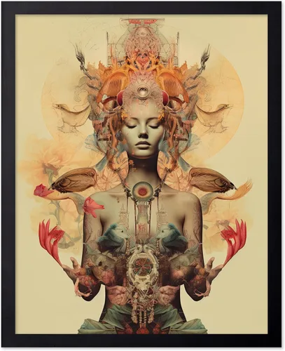 Vista 80 de Poster Master Póster OVNI – Impresión de mujer enmascarada – Arte extraterrestre – Arte surrealista – Arte de ciencia ficción – Regalo para hombres