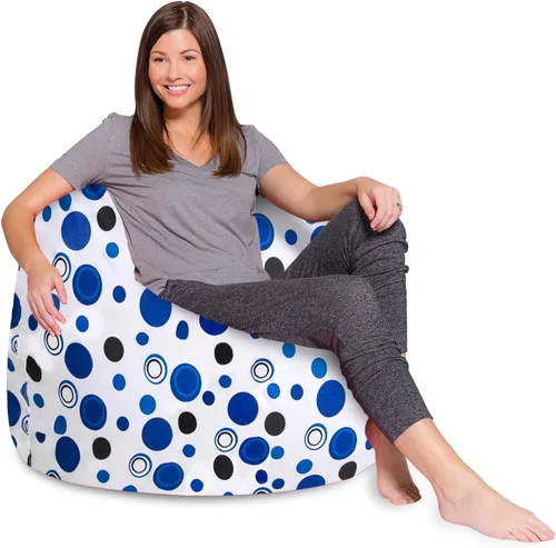 Vista 66 de Posh Creations - Sillón puff para niños, adolescentes y adultos, incluye funda extraíble y lavable a máquina, tamaño mediano de 27 pulgadas, lona