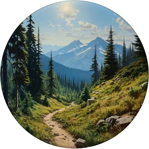 Vista 3 de Montañas Silvestre Bosque Senderismo Pino Naturaleza PopSockets Estándar PopGrip