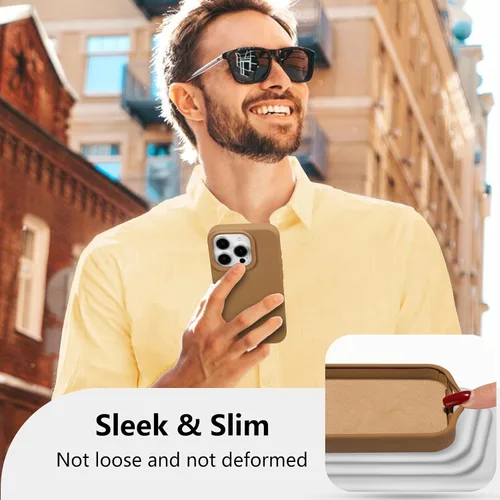 Vista 615 de Funda magnética de silicona para iPhone 13 Pro, color blanco antiguo [Compatible con Magsafe] [Forro de microfibra suave antiarañazos], funda