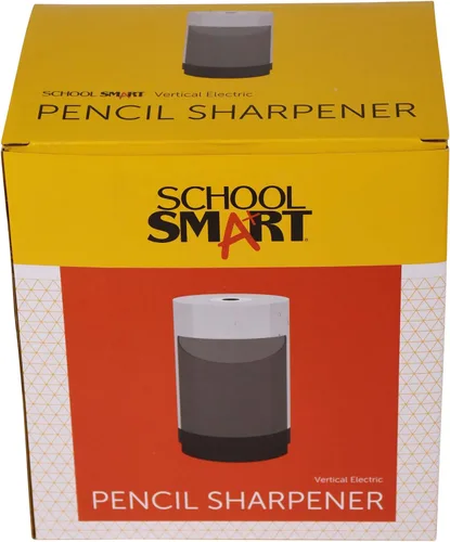 Vista 6 de School Smart sacapuntas vertical para lápices, 6 x 4 pulgadas, eléctrico, Negro/Plateado