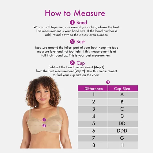 Vista 4 de Playtex Women's Secrets Underwire Coverage Balconette T-Shirt Bra for Full Figures, Us4823