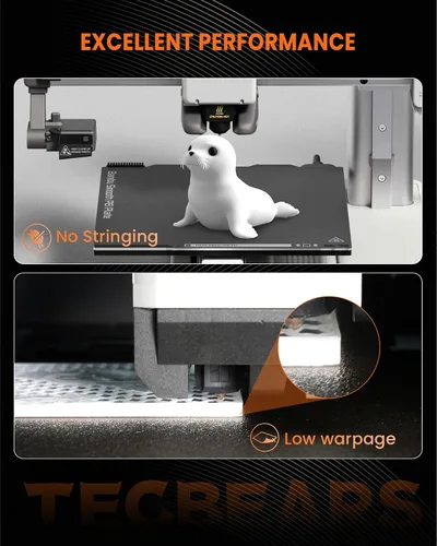 Vista 9 de TECBEARS Filamento PLA 1.75mm, Filamento de impresora 3D enrollado cuidadosamente, precisión dimensional +/- 0.02 mm, carrete de 1 kg (2.2 lbs)