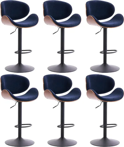 Vista 29 de Kidol & Shellder Taburetes de bar individuales grandes con respaldo de 21 pulgadas, sillas de bar modernas giratorias de altura ajustable, taburetes