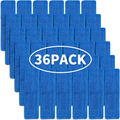 Vista 9 de MATTHEW - Almohadillas de repuesto para mopa de microfibra de 18 pulgadas, para mopa húmeda y seca, reutilizables, repuestos de limpieza comercial