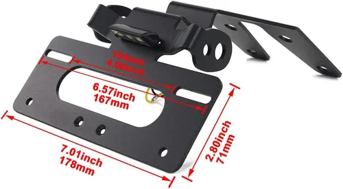 Vista 2 de Xitomer Eliminador de guardabarros apto para GSX-S1000 GT 2026 2025 2024 2023 2022 y GSX-S1000GX+ Plus 2024 2025 2026 con luz LED para GSX S1000 GT+