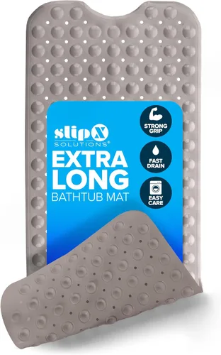 Vista 13 de SlipX Solutions - Alfombrilla extra larga y de agarre fuerte para bañera y ducha, para ancianos y niños, de 39 x 16 pulgadas, antideslizante