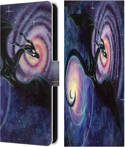 Vista 224 de Head Case Designs Officially Licensed Carla Morrow Galactic Entrancement Dragons Leather Wallet Case Compatible with Samsung Galaxy A07 4G