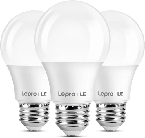 Vista 10 de Lepro Bombillas LED equivalentes a 60 vatios, 9 W, 800 lúmenes, no regulables, blanco cálido 2700 K, base media estándar A19 E26, 10000 horas