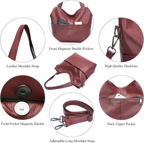 Vista 7 de CHERISH KISS Bolsos de cuero y bolsos de mano para mujer