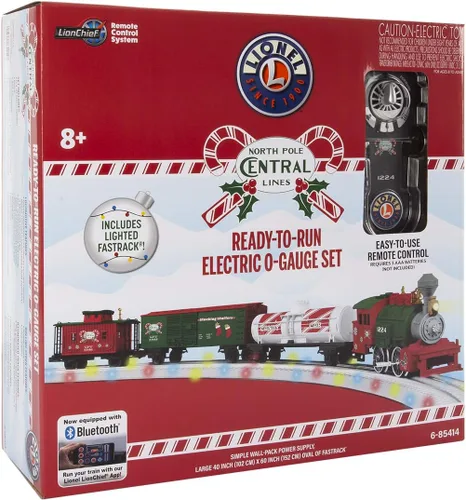 Vista 15 de Lionel Junction North Pole Central Electric O Gauge Bluetooth - Juego de tren con control remoto e iluminado FasTrack